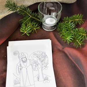 Berta Regier Ausmalbild Heiliger Nikolaus in der Pfarrkirche Tobelbad