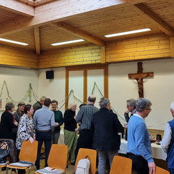 Eintreffen im Pfarrsaal Lieboch