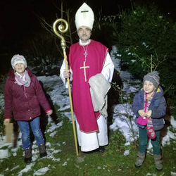 Michael Zepf als Nikolaus unterwegs in Premstätten