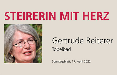 Gertrude Reiterer aus Tobelbad ist Steirerin mit Herz